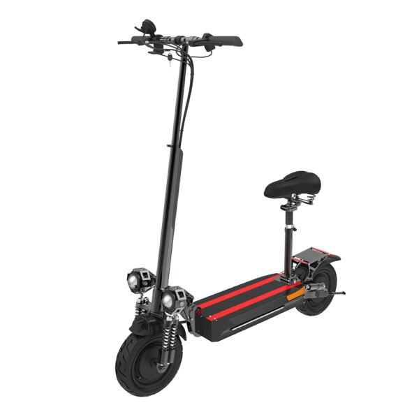 JUEXING Electric Scooter for Adults, 2400W Motor Power, 40 mph Top Speed, 20.8Ah Lithium Battery up to 45Miles, 10 inch Pneumatic Tire, Commuter Electric Scooter with Seat