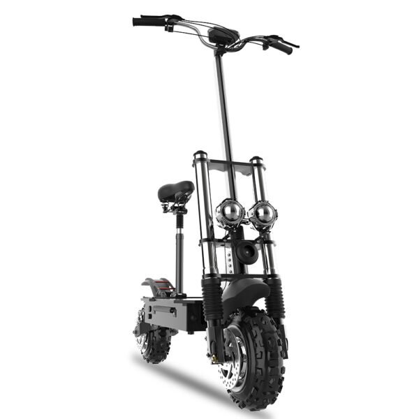 JUEXING 72V 6000W Electric Scooter Up to 50 MPH and 50 Miles Range, 11 inch Off Road Tire E Scooter for Adults with Detachable Seat